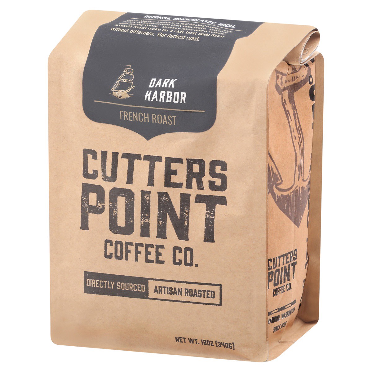 slide 3 of 9, Cutters Point Coffee Co. Dark Harbor Ground Coffee - 12 oz, 12 oz