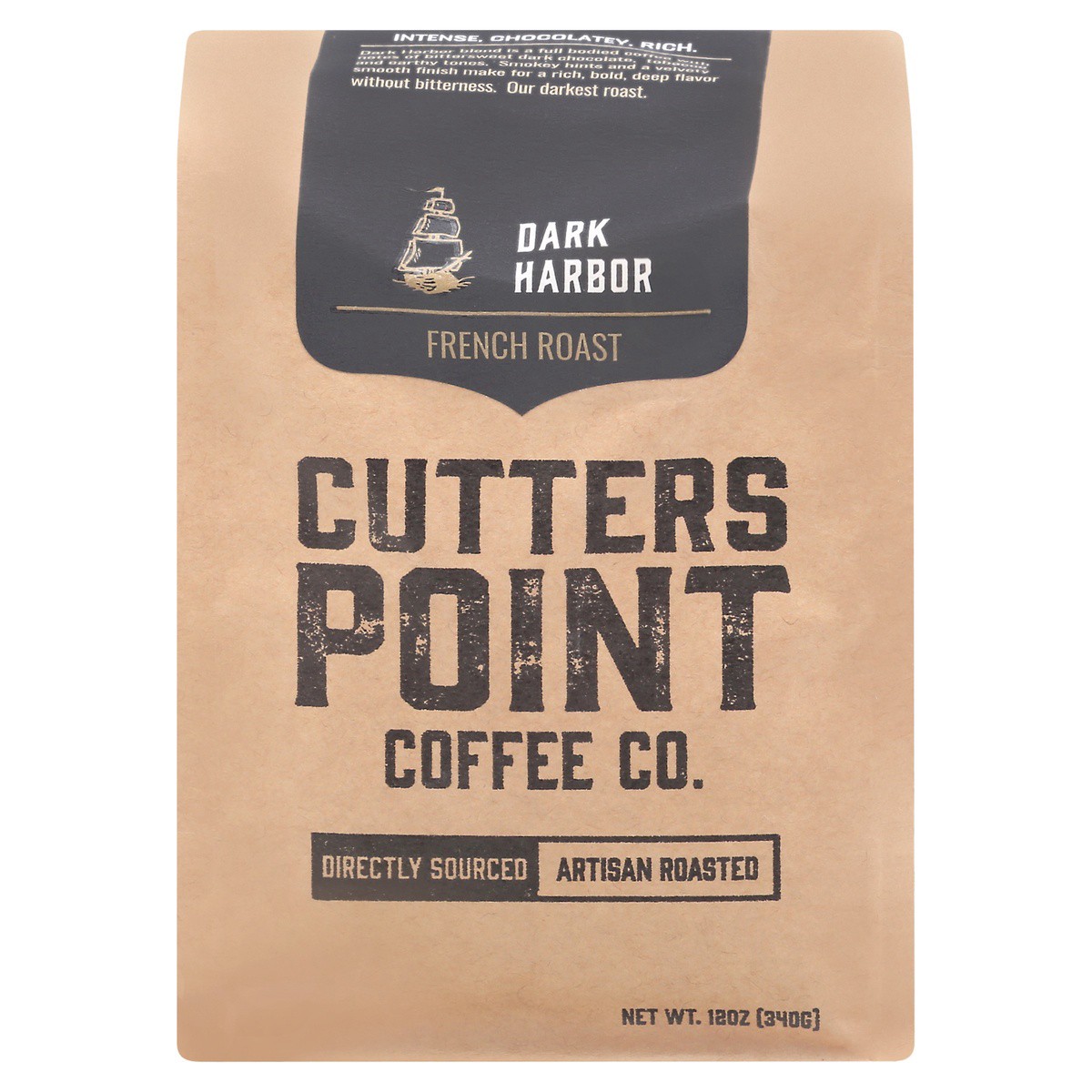 slide 1 of 9, Cutters Point Coffee Co. Dark Harbor Ground Coffee - 12 oz, 12 oz