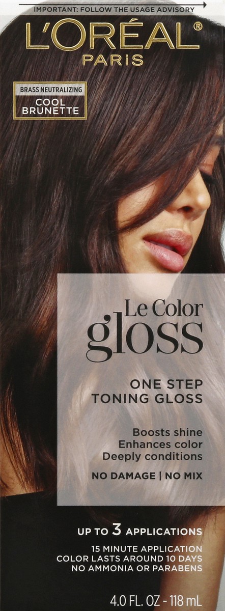 slide 6 of 9, Le Color Gloss Cool Brunette One Step Toning Gloss 4 oz, 4 oz