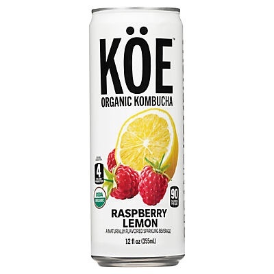 slide 1 of 1, KÖE Organic Raspberry Lemon Kombucha, 12 oz