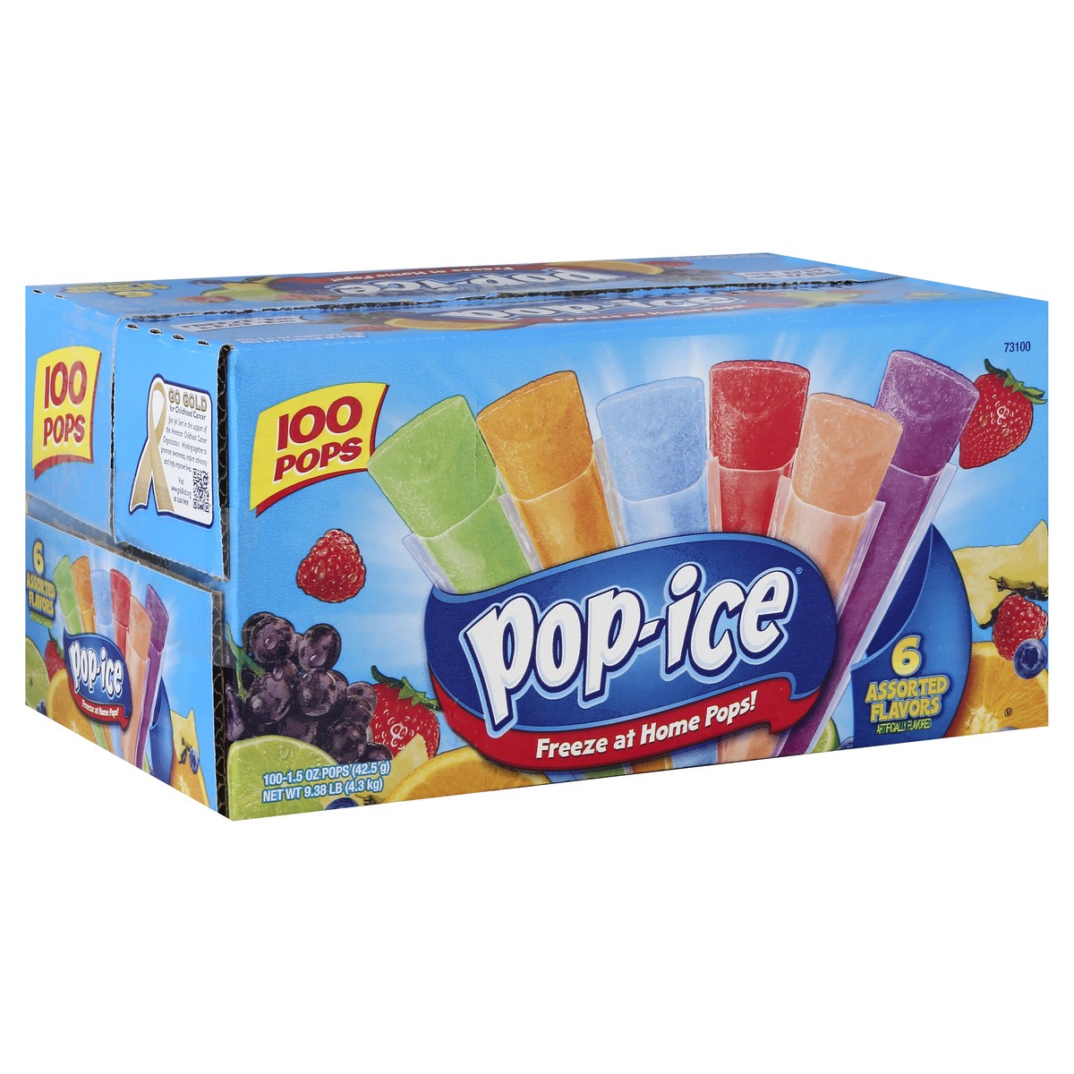 slide 2 of 5, Pop-Ice Pops 100 ea, 100 ct