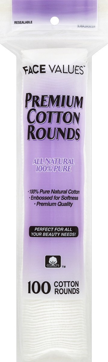 slide 2 of 2, Harmon Face Values Premium Cotton Rounds, 100 ct