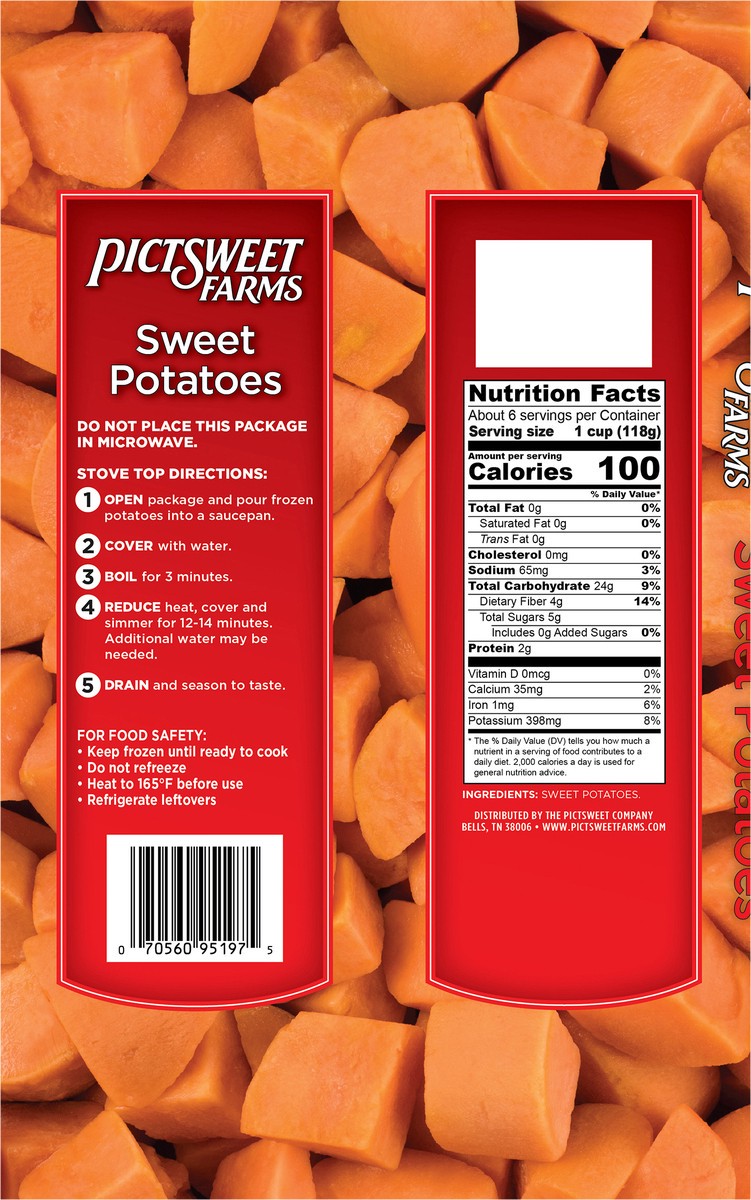 slide 3 of 3, PictSweet Sweet Potatoes, 24 oz