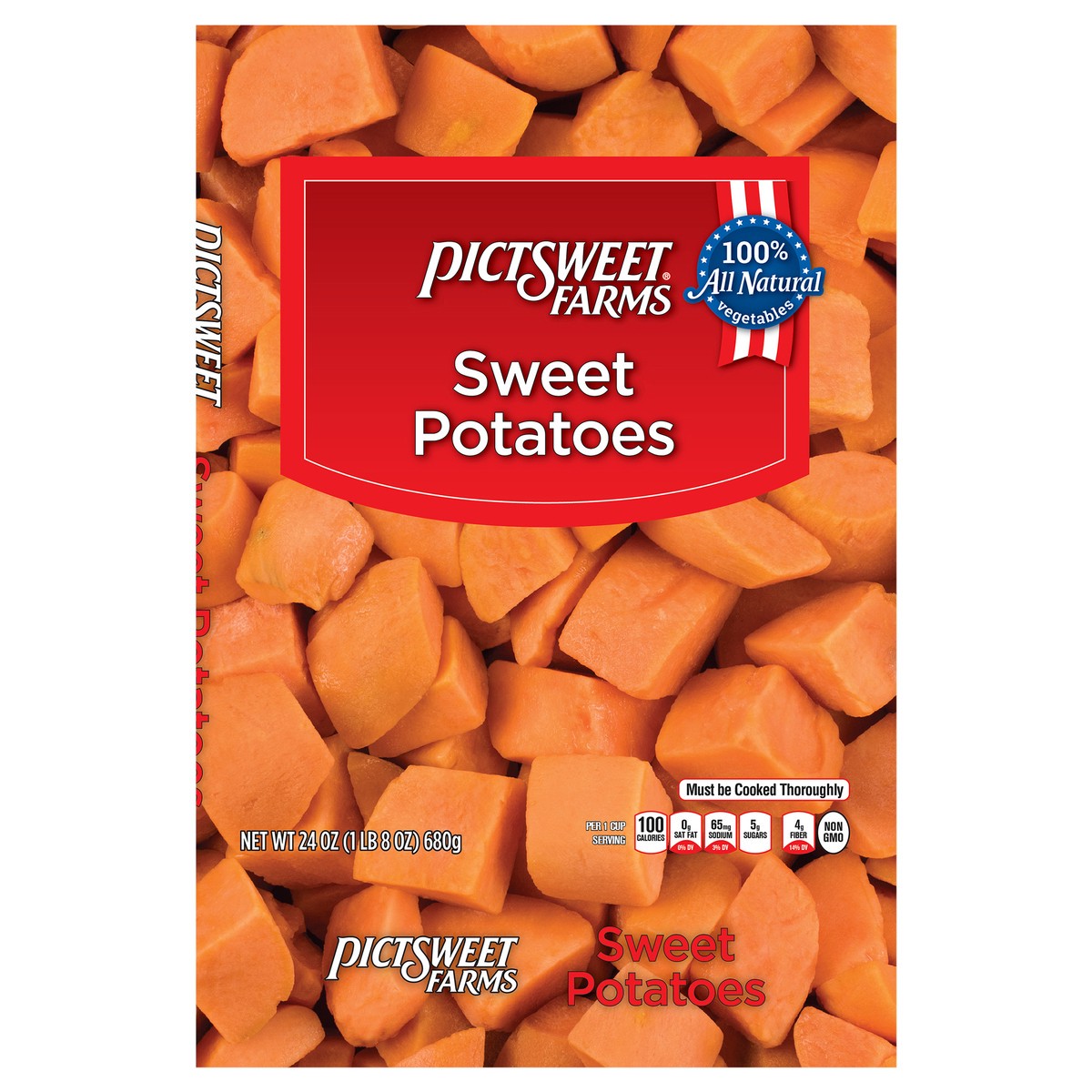 slide 1 of 3, PictSweet Sweet Potatoes, 24 oz