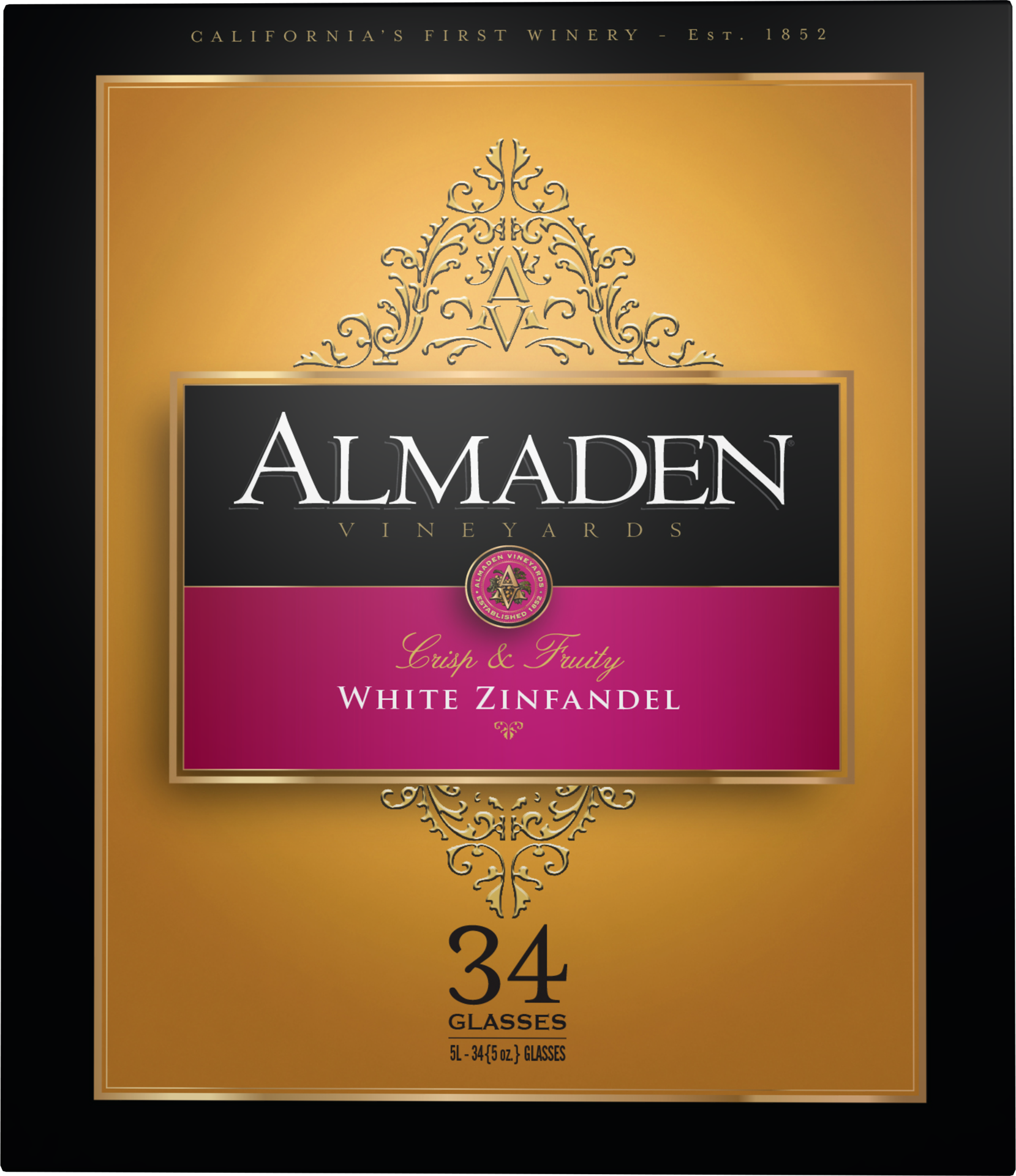 slide 2 of 3, Almaden Vineyards White Zinfandel Pink Wine - 5L, California, 5 liter