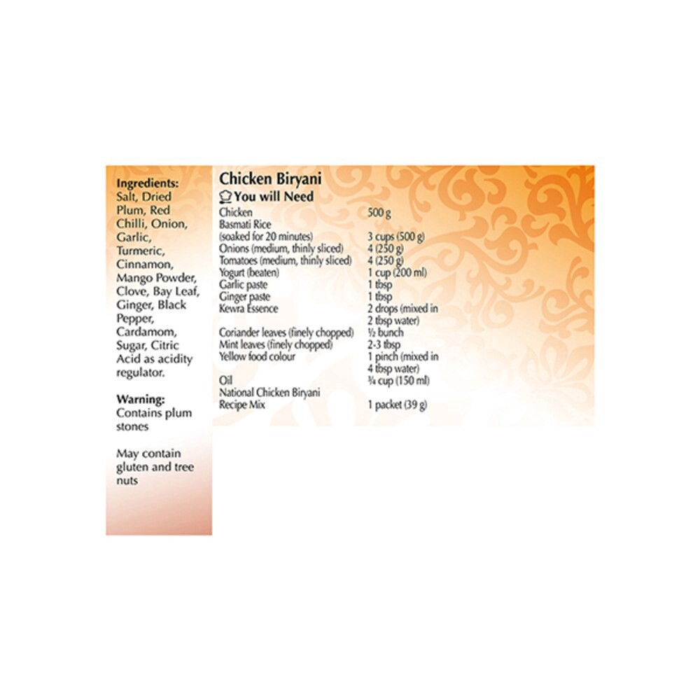 slide 3 of 4, National Chicken Biryani Recipe Mix, 1.37 oz