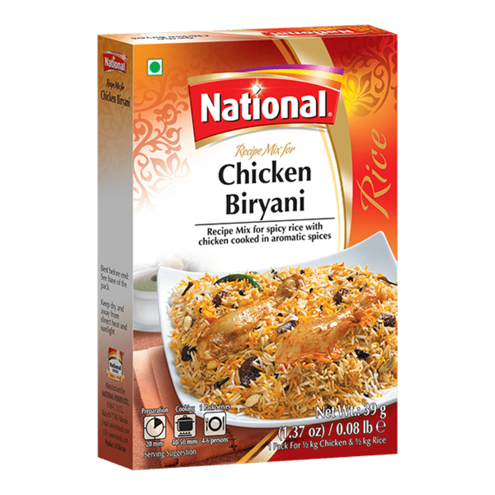 slide 2 of 4, National Chicken Biryani Recipe Mix, 1.37 oz