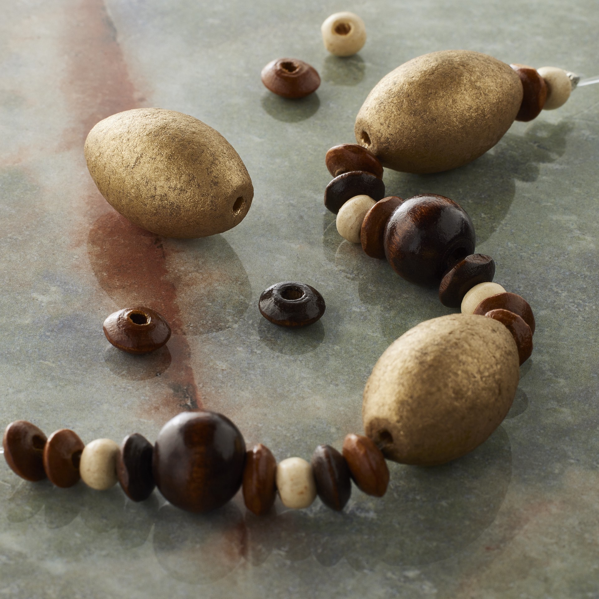 slide 2 of 3, Mixed Wood & Glass Beads By Bead Landing, 3.5mm-24mm