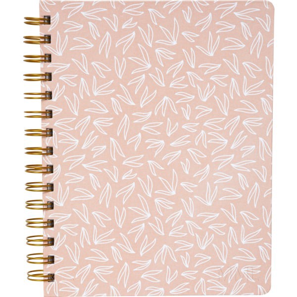 slide 1 of 1, Russell & Hazel Spiral Bookcloth Notebook, A5, Pink, 1 ct