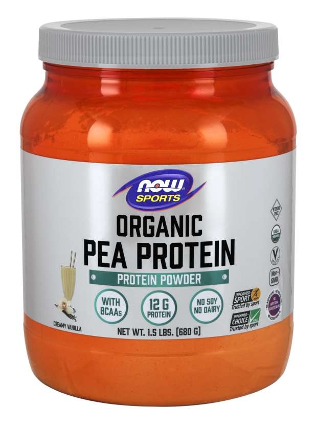 slide 1 of 1, NOW Foods Pea Protein, Organic Creamy Vanilla Powder, 1.5 lb