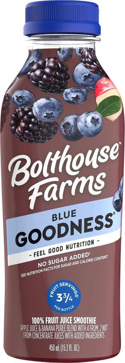 slide 4 of 5, Bolthouse Farms Fruit Juice Smoothie, Blue Goodness- 15.20 fl oz, 15.20 fl oz