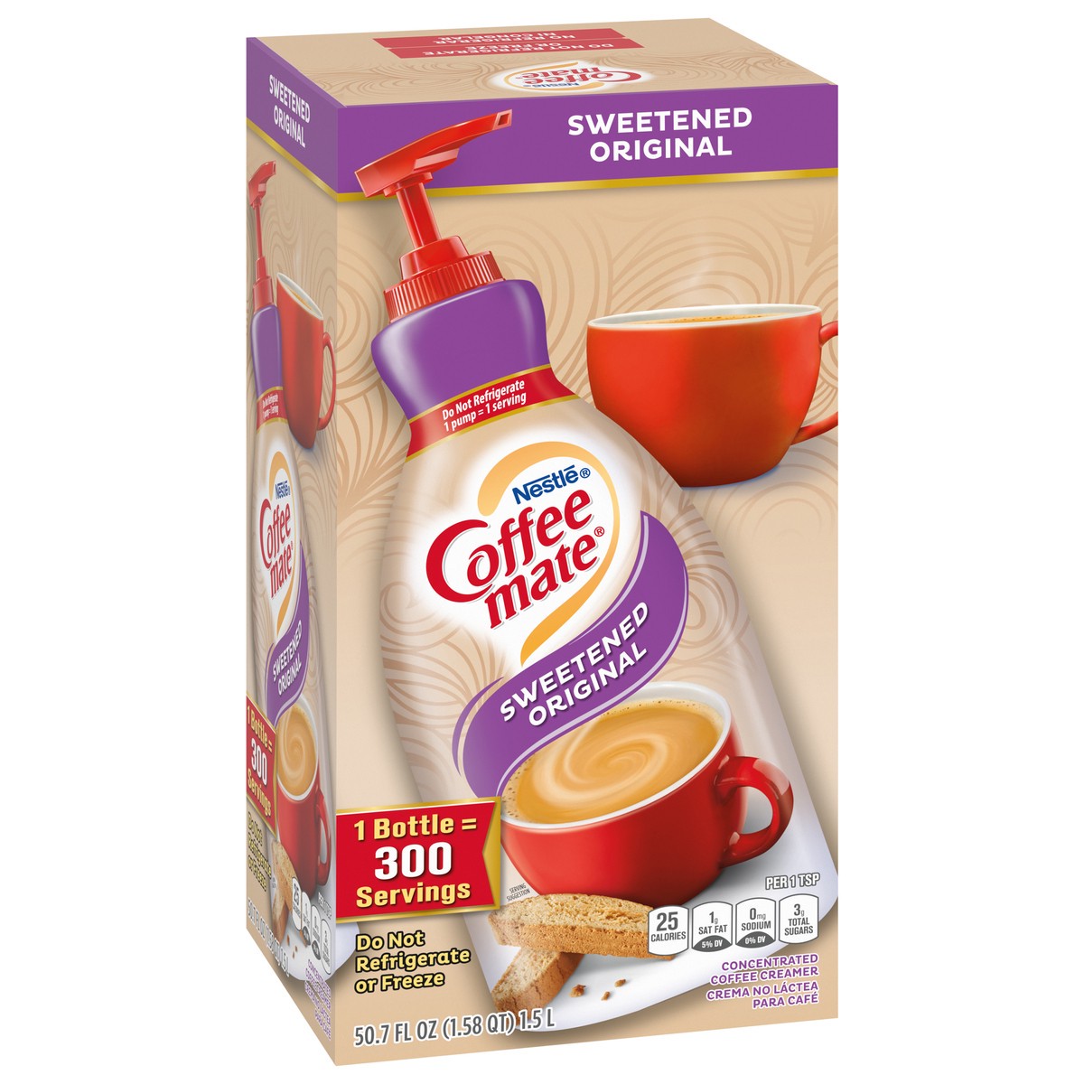 slide 9 of 13, Coffee-Mate Concentrated Sweetened Original Coffee Creamer 50.7 fl oz, 50.7 fl oz