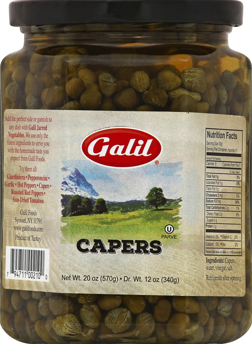 slide 1 of 2, Galil Capers 20 oz, 20 oz
