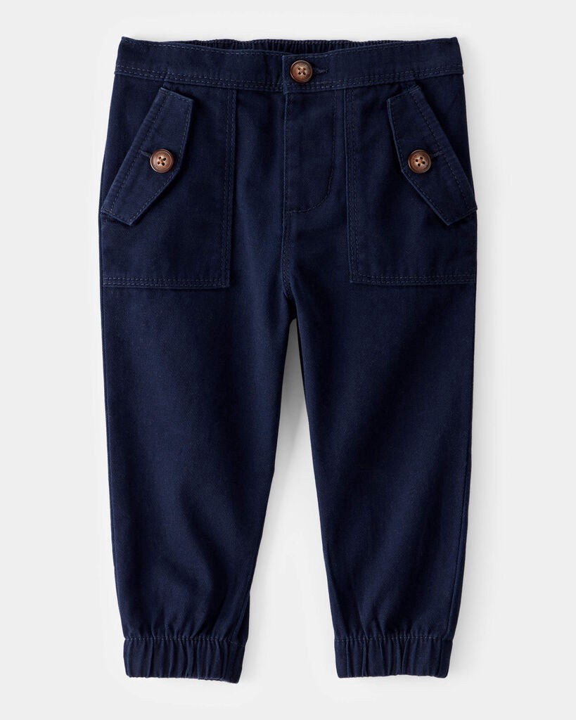 slide 3 of 3, Oshkosh Baby Uniform Twill Joggers - Navy Navy 9M, 1 ct