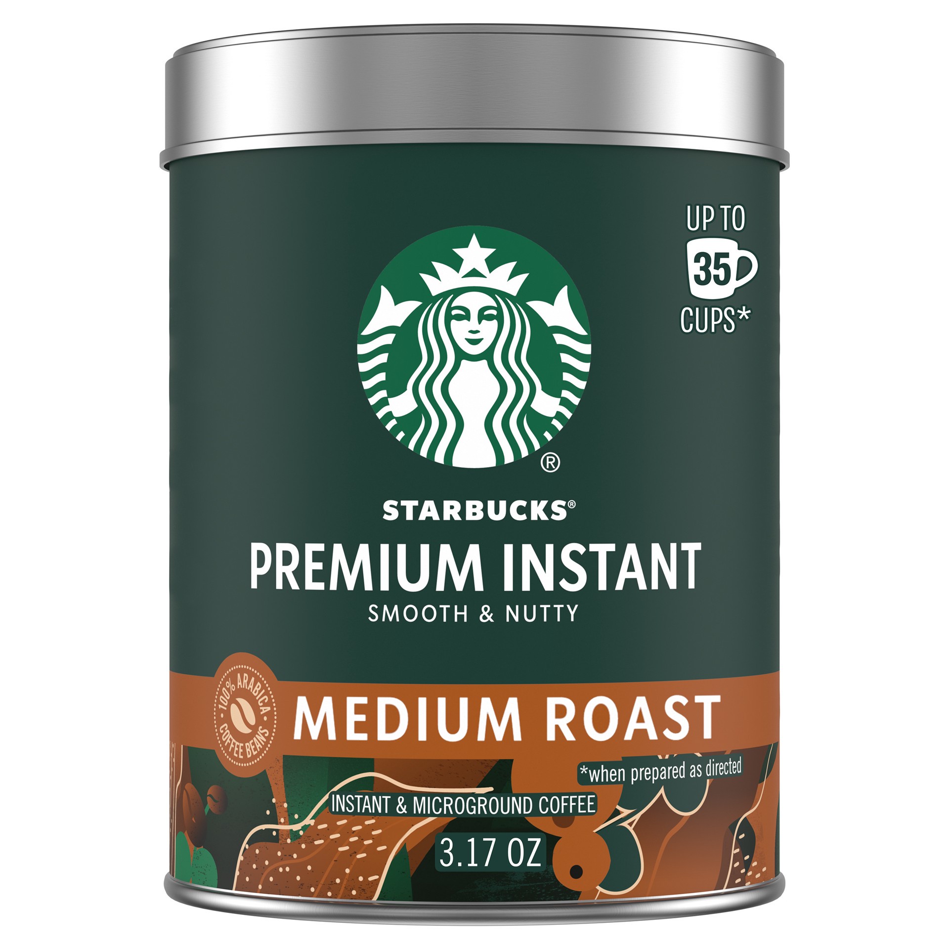 slide 1 of 9, Starbucks Premium Instant Coffee, Medium Roast, 100% Arabica Beans- 3.17 oz, 3.17 oz