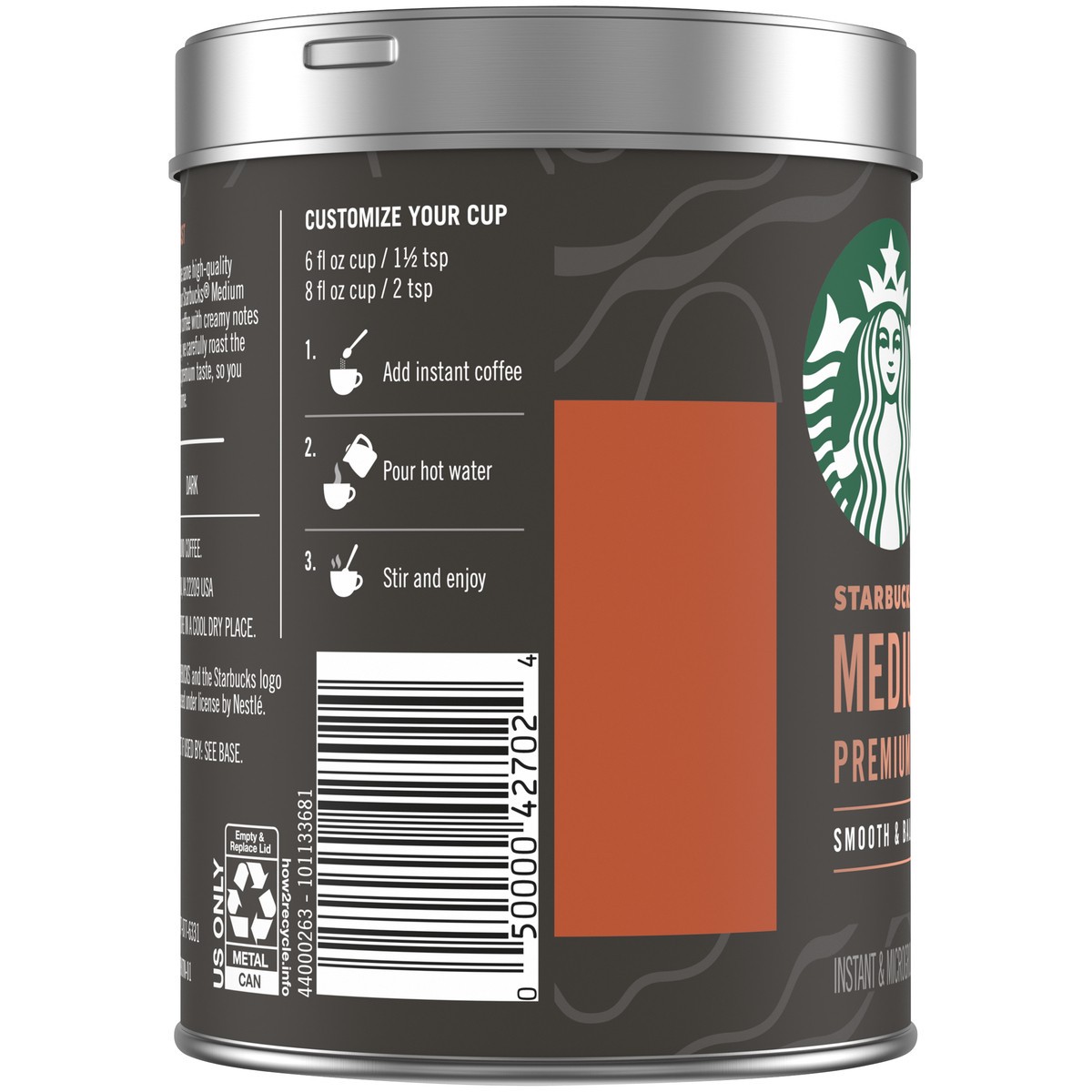 slide 7 of 9, Starbucks Premium Instant Coffee, Medium Roast, 100% Arabica Beans- 3.17 oz, 3.17 oz
