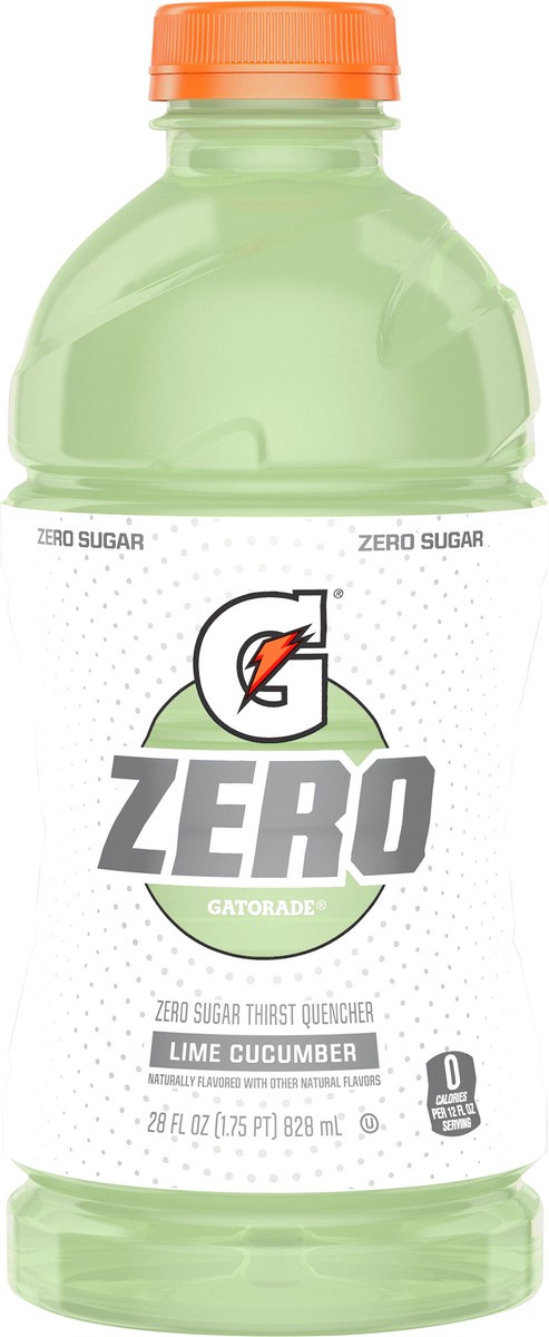 slide 3 of 3, Gatorade Zero Sugar Thirst Quencher Lime Cucumber- 28 fl oz, 28 fl oz