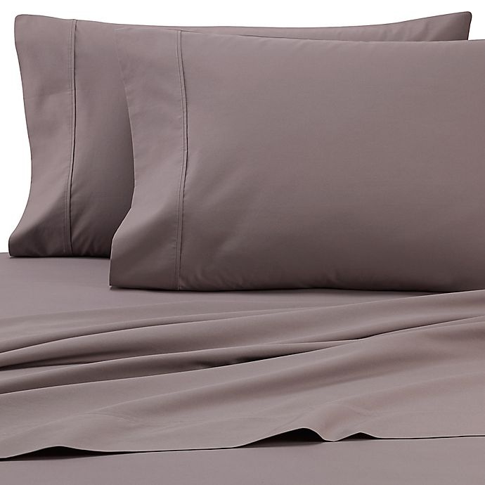 slide 1 of 1, Heartland HomeGrown 325-Thread-Count Cotton Percale King Flat Sheet - Grey, 1 ct