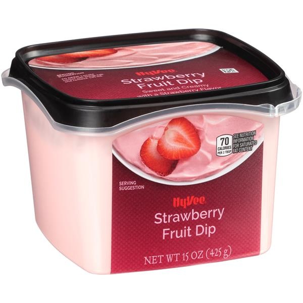 slide 1 of 1, Hy-Vee Homestyle Recipe Strawberry Fruit Dip, 15 oz