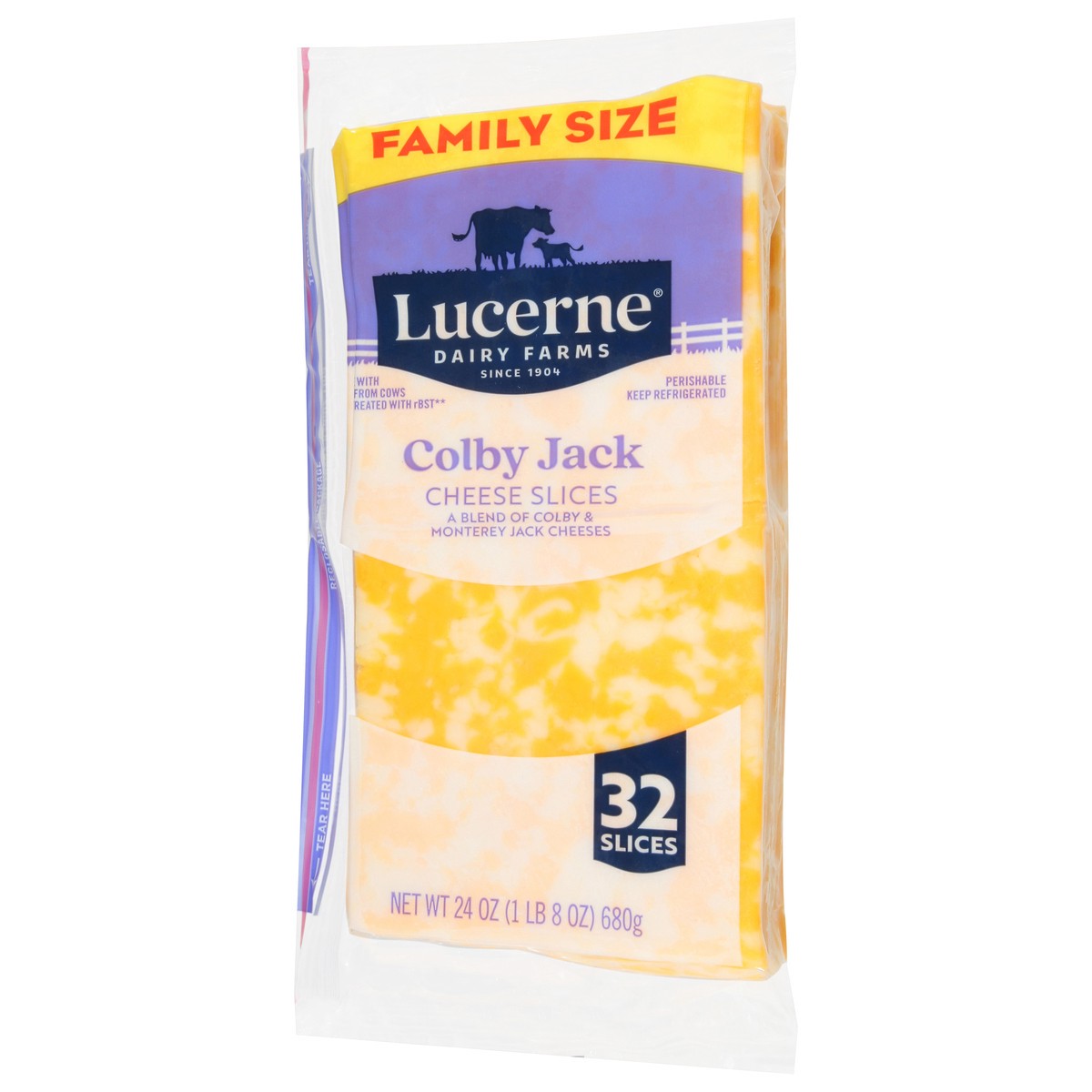 slide 2 of 4, Lucerne Colby Jack Cheese Slices Family Size 24 Oz - 24 OZ, 24 oz