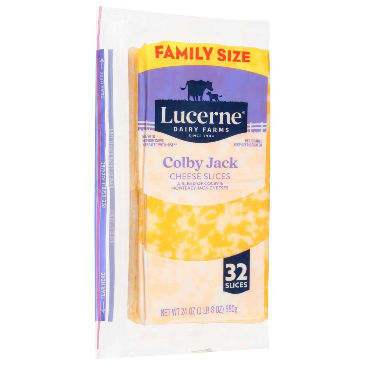 slide 3 of 4, Lucerne Colby Jack Cheese Slices Family Size 24 Oz - 24 OZ, 24 oz