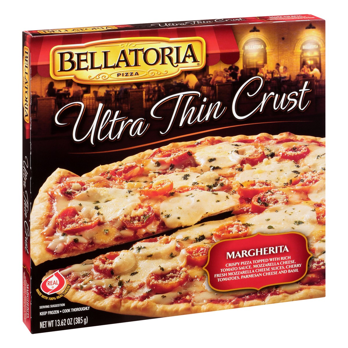 slide 2 of 9, Bellatoria Ultra Thin Crust Margherita Pizza 13.62 oz, 13.62 oz