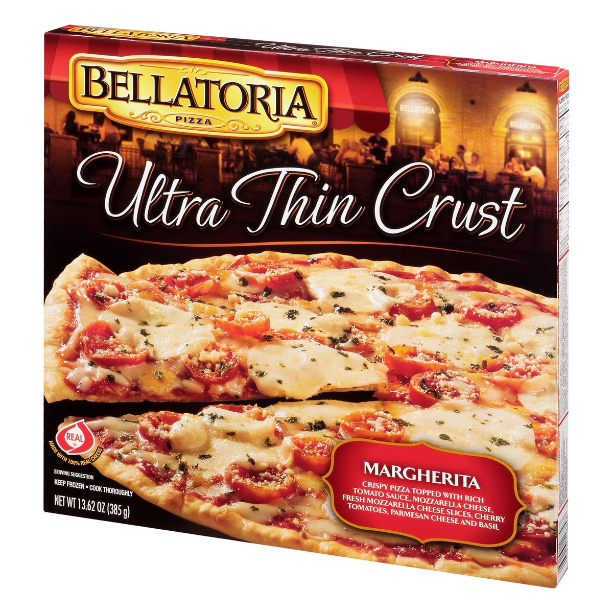 slide 3 of 9, Bellatoria Ultra Thin Crust Margherita Pizza 13.62 oz, 13.62 oz