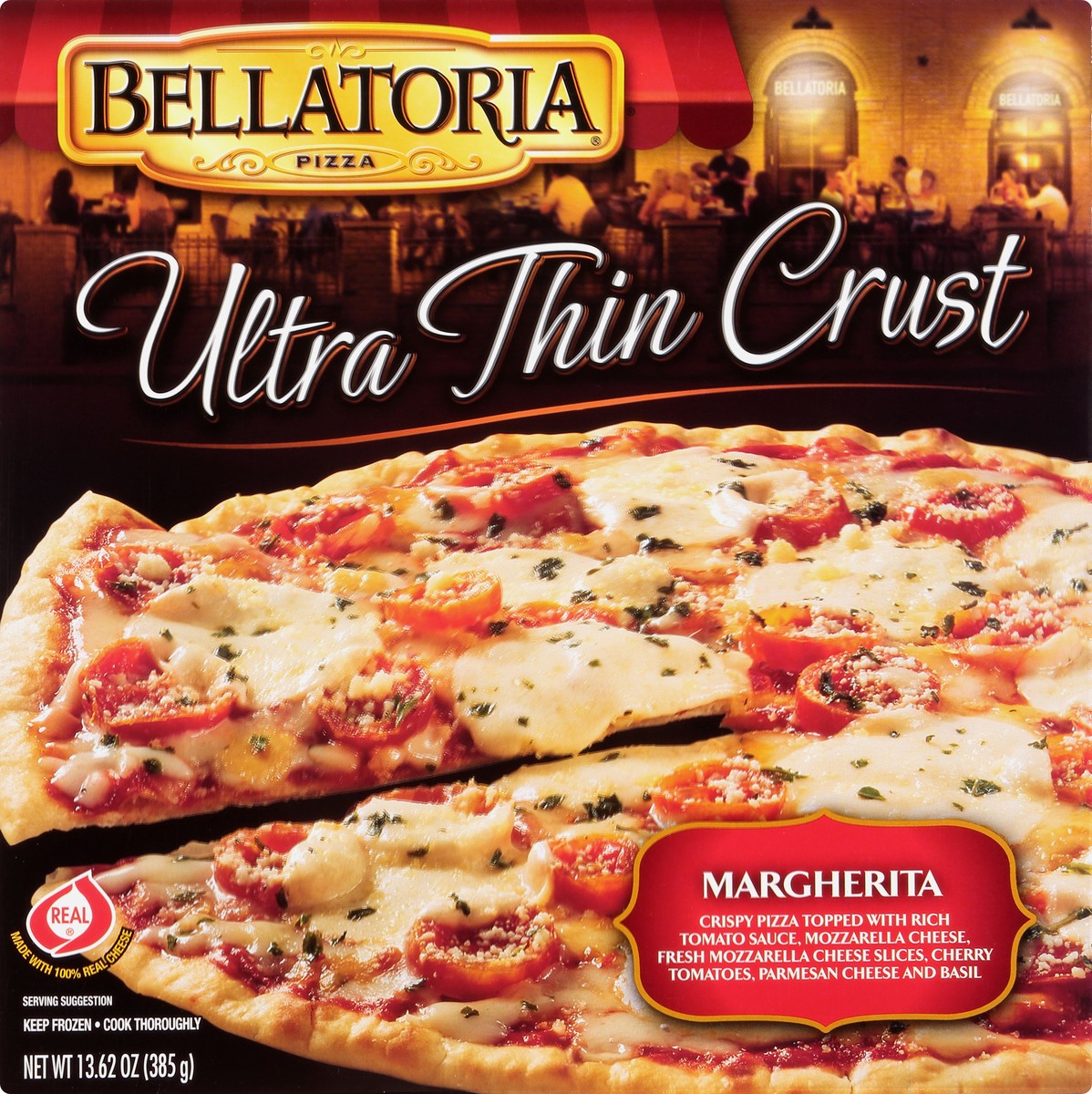 slide 6 of 9, Bellatoria Ultra Thin Crust Margherita Pizza 13.62 oz, 13.62 oz