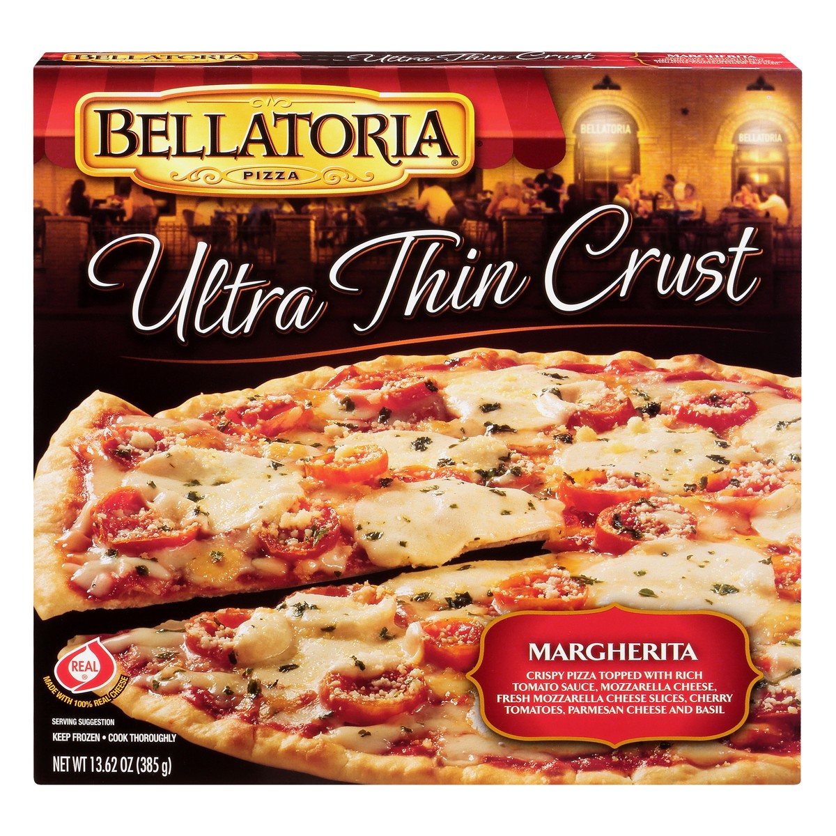 slide 1 of 9, Bellatoria Ultra Thin Crust Margherita Pizza 13.62 oz, 13.62 oz