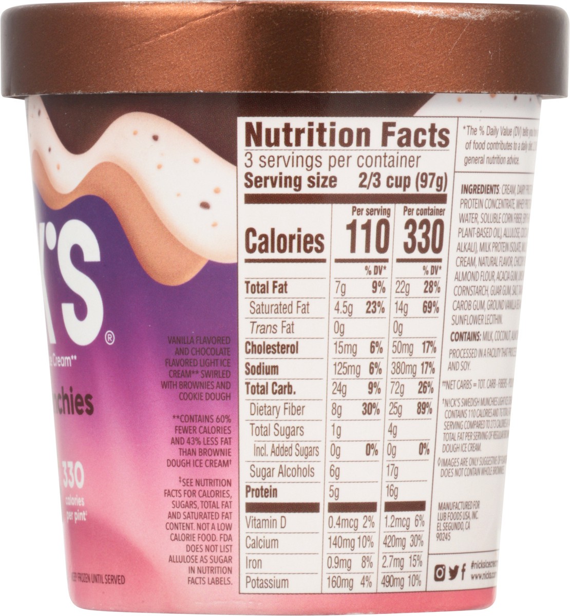 slide 9 of 9, Nick's Brownie Cookie Dough, 1 pint