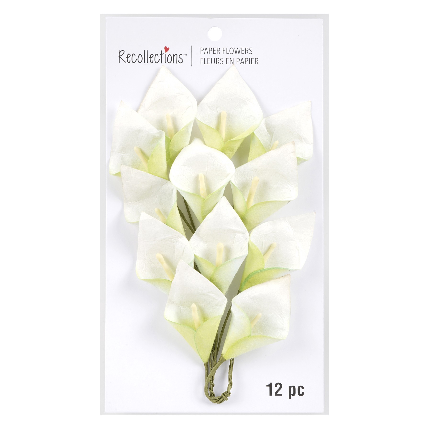 slide 2 of 4, Calla Lily Paper Flowers By Recollections, 12ct., 12 ct