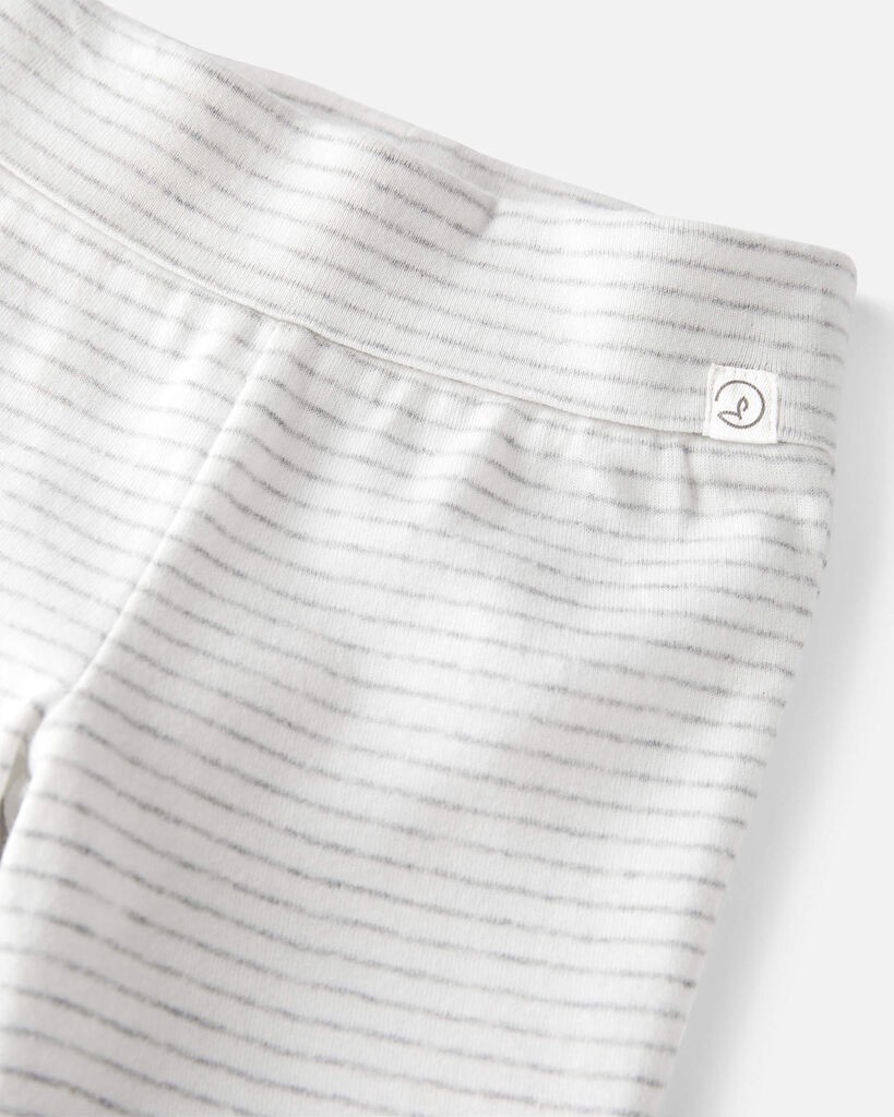 slide 3 of 3, Littleplanet Baby Organic Cotton Grow-With-Me Joggers Stripe, Heather Grey 3M, 1 ct