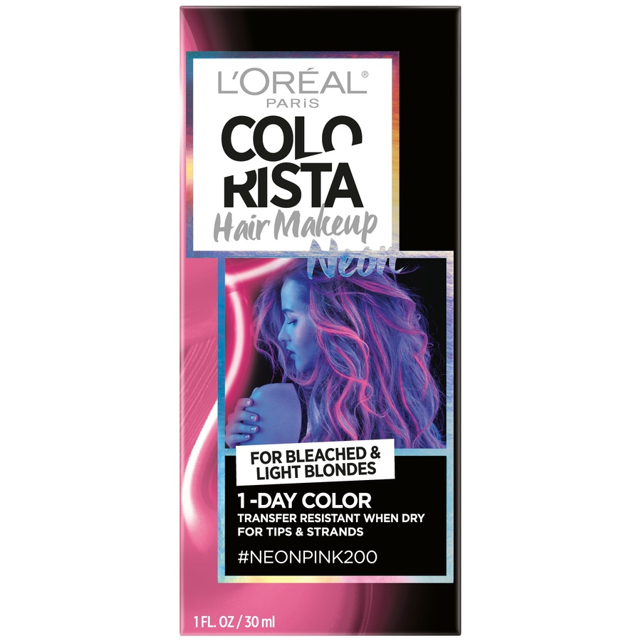 slide 1 of 1, L'Oréal Paris Colorista Neon Pink 1-Day Color Hair Makeup, 1 fl oz