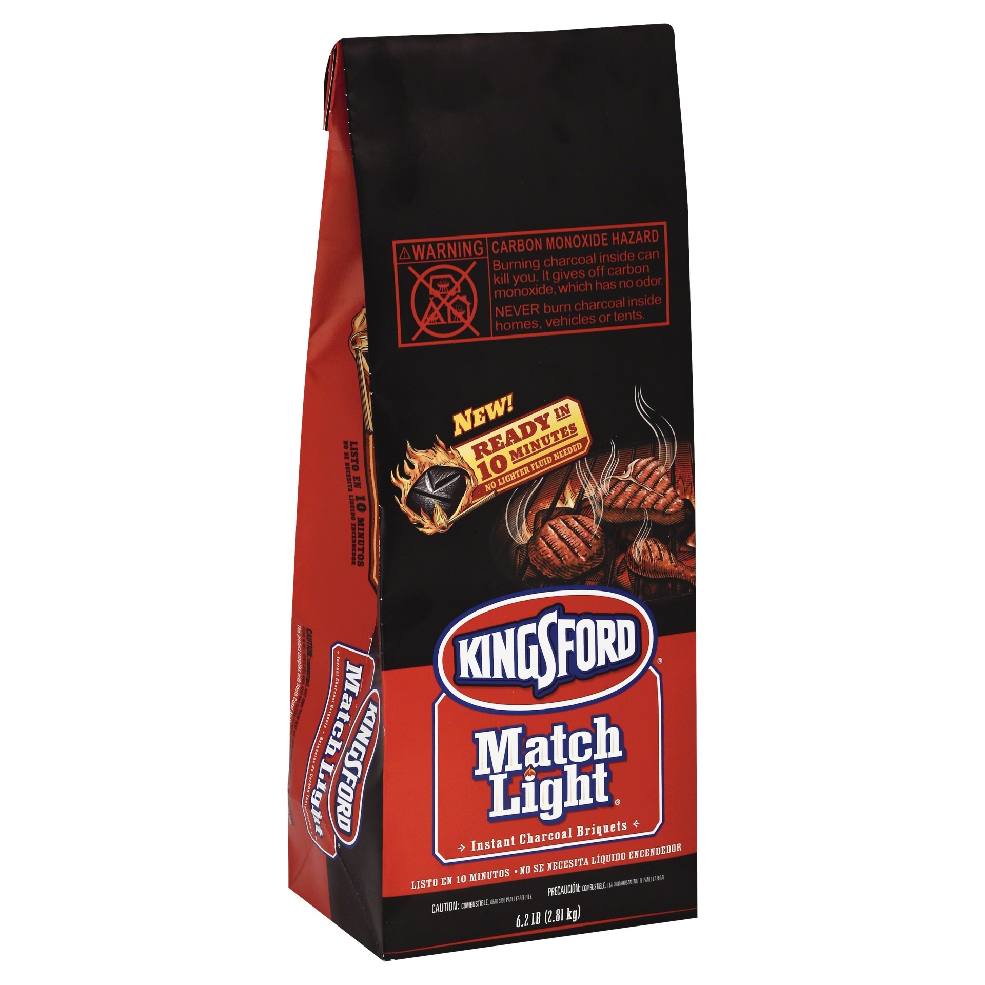 slide 1 of 2, Kingsford Match Light Instant Charcoal Briquets, 6.2 lb