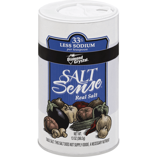 slide 1 of 1, Diamond Crystal Salt Sense Salt, Real, 13 oz