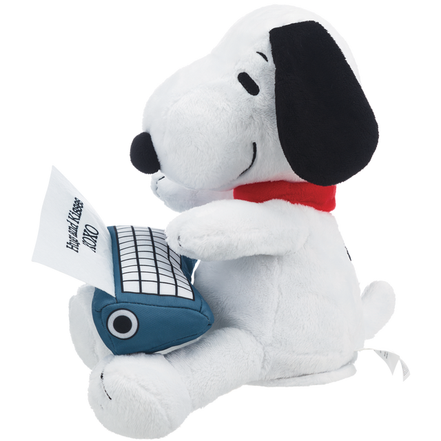 slide 1 of 1, PEANUTS Snoopy Typing Letter Plush, 1 ct