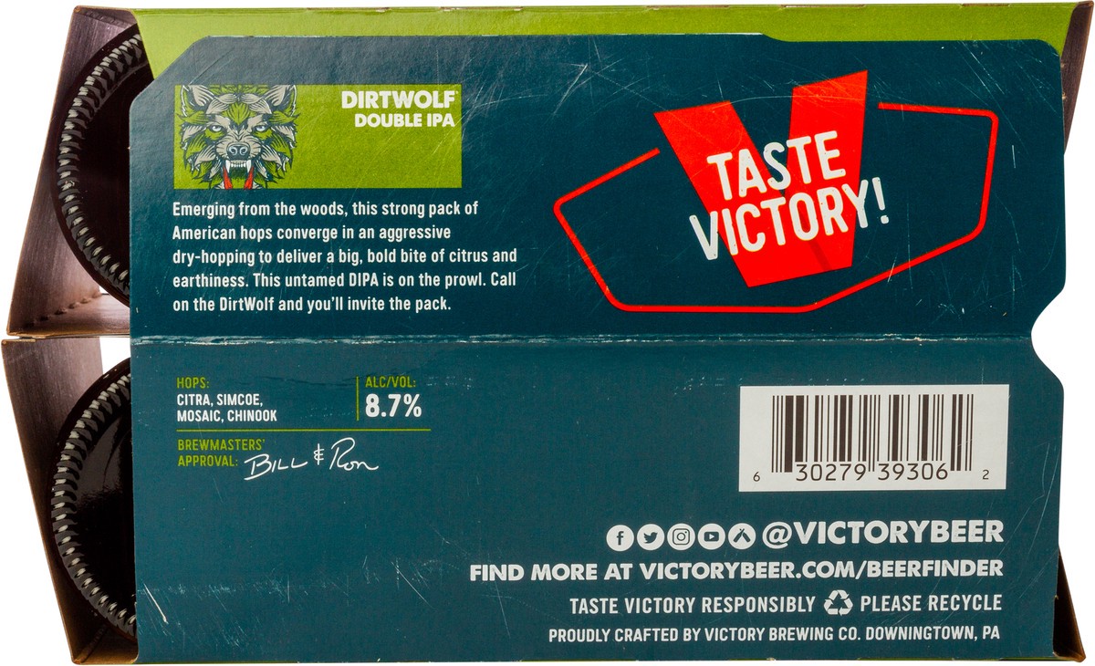 slide 3 of 5, Victory Brewing Company Double Ipa Dirtwolf 6 Pk, 72 fl oz