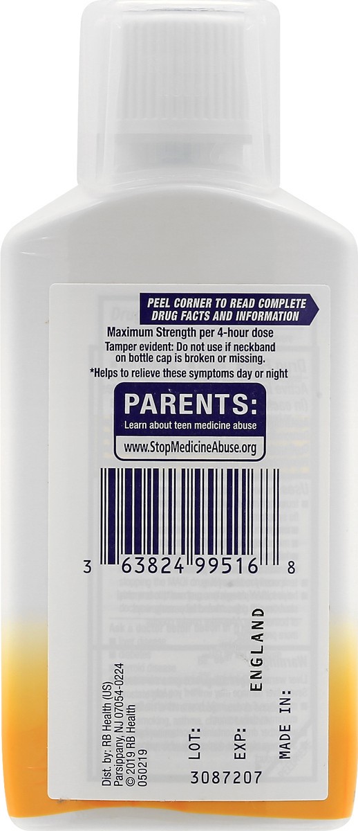 slide 5 of 9, Mucinex Fast-Max All In One Maximum Strength Orange & Pineapple Flavor Cold & Flu 6 oz, 6 oz