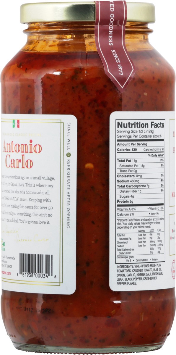 slide 5 of 12, Antonio Carlo Arrabbiata Marinara Sauce 24 oz, 24 oz