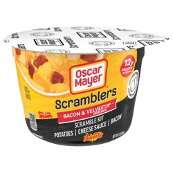 Oscar Mayer Scramblers Bacon & Velveeta Cheese Sauce Scramble Kit, 3 oz Cup