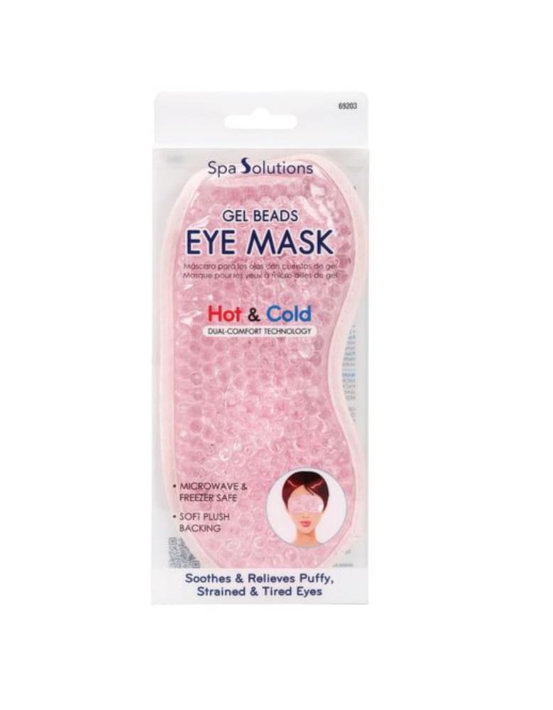 slide 1 of 1, Cala Spa Solutions Pink Gel Beads Eye Mask, 1 ct