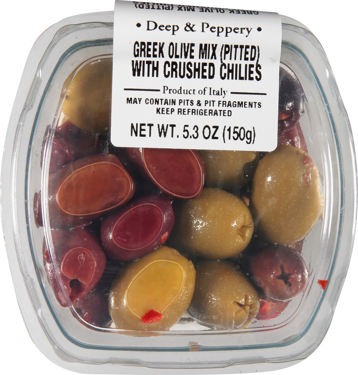 slide 6 of 9, Gourmet Foods International Greek Olive Mix with Crushed Chilies, 5.3 oz