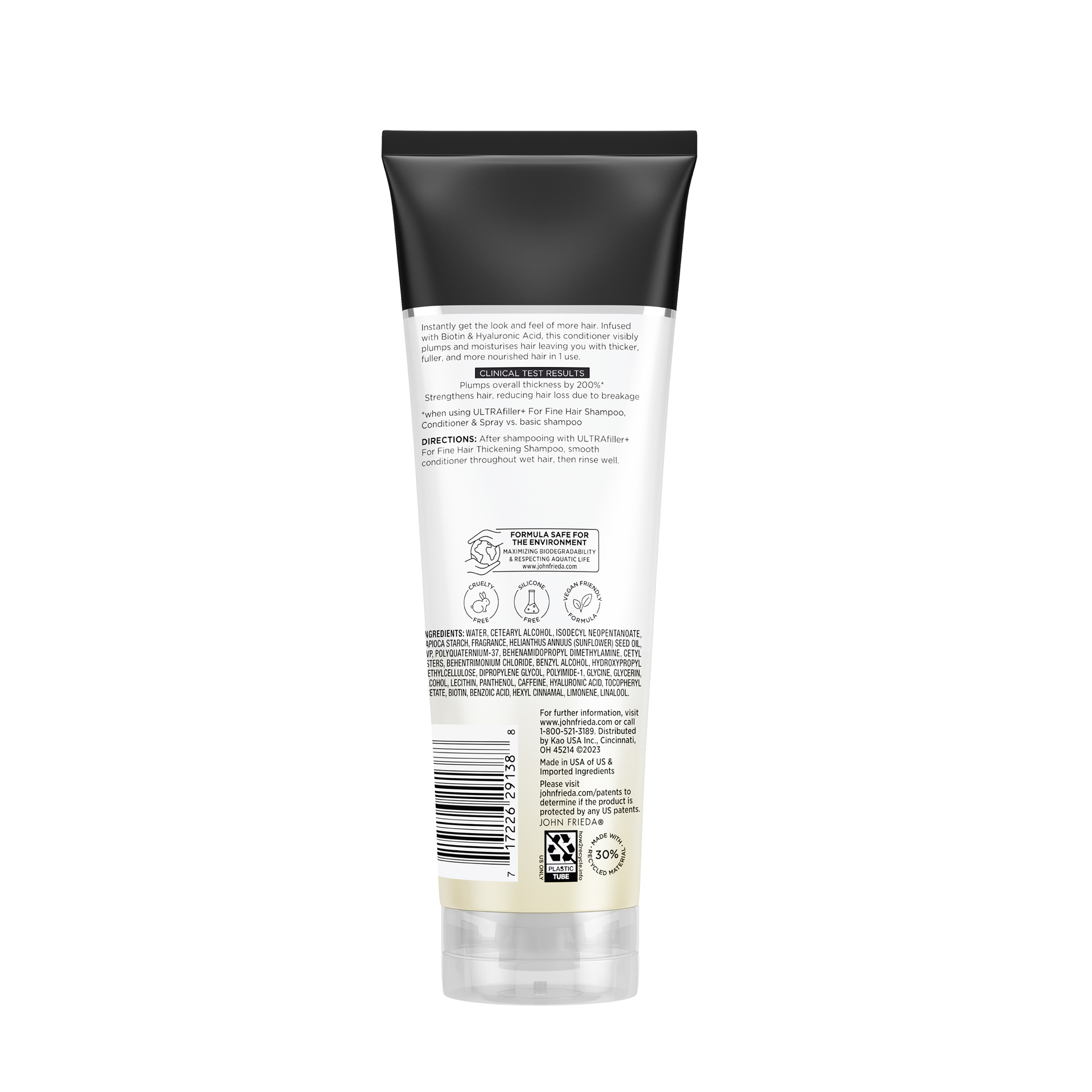 slide 4 of 5, John Frieda ULTRAfiller+ Thickening Conditioner for Fine Hair, Volumizing Conditioner, Biotin and Hyaluronic Acid Hair Thickening Conditioner for Thinning Hair, 8.3 Oz, 8.30 fl oz