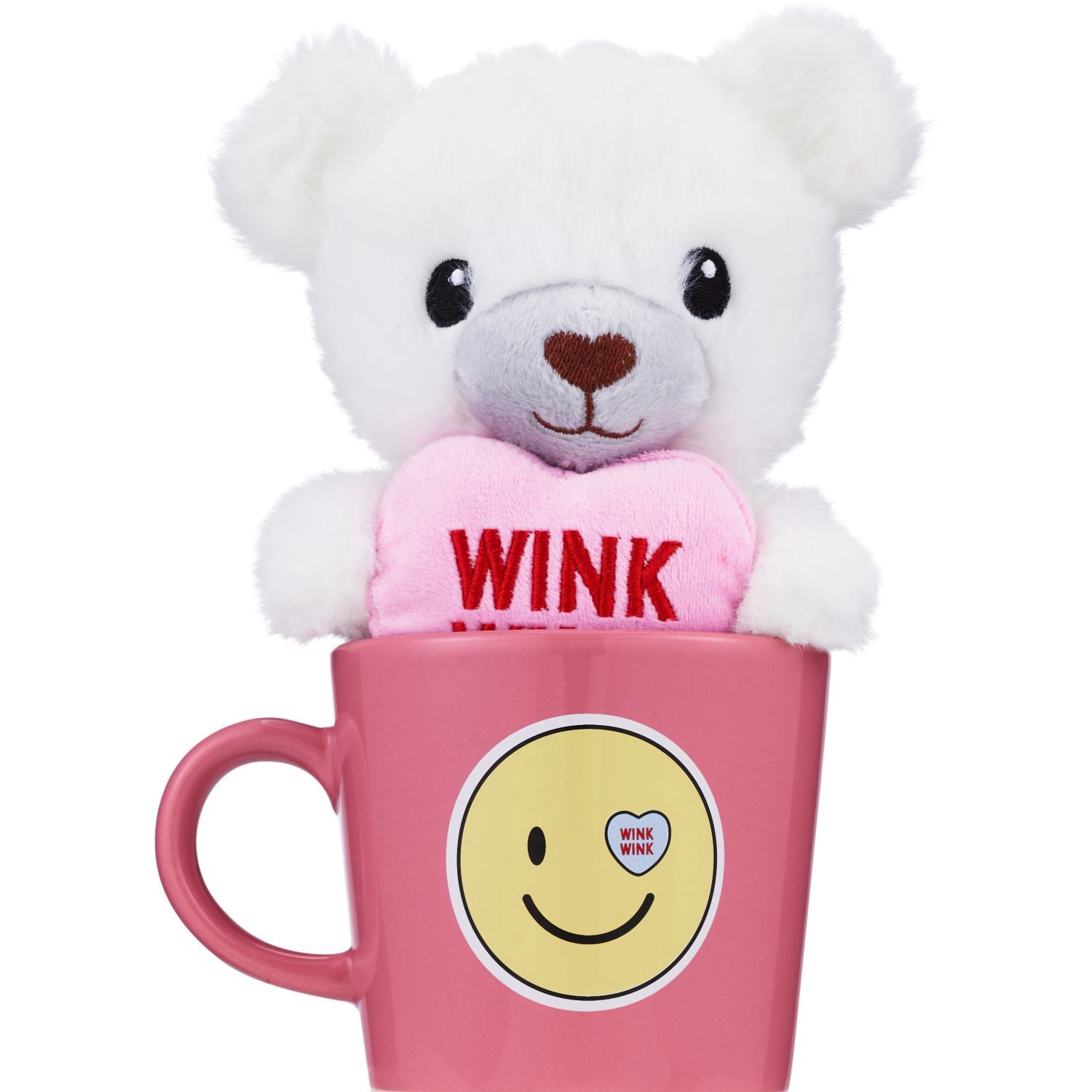 slide 1 of 1, RED AND PINK Val Sh Plush In 14Oz Mug, 1 ct