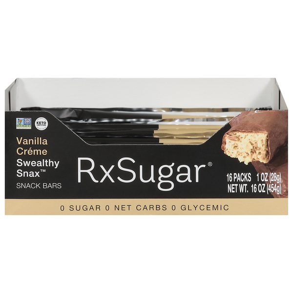 slide 1 of 1, RxSugar Keto Friendly Vanilla Creme Swealthy Snax Bars - 16 ct, 16 ct; 16 oz