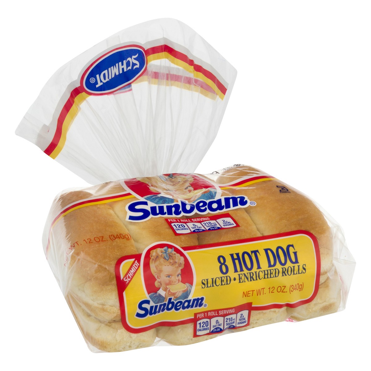 slide 9 of 13, Sunbeam Sliced Hot Dog Rolls 8 ea, 8 ct