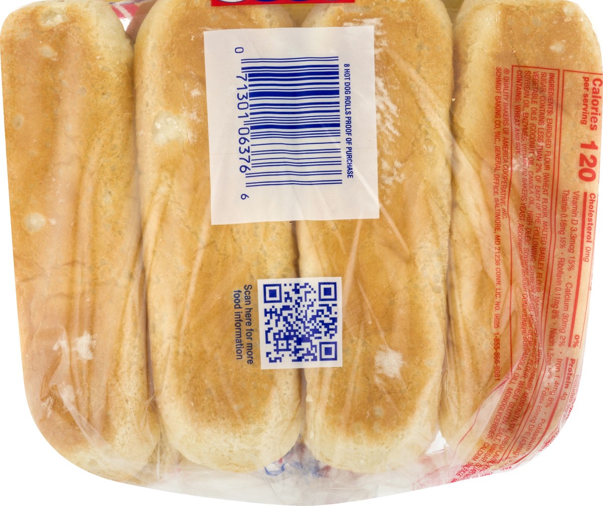 slide 8 of 13, Sunbeam Sliced Hot Dog Rolls 8 ea, 8 ct