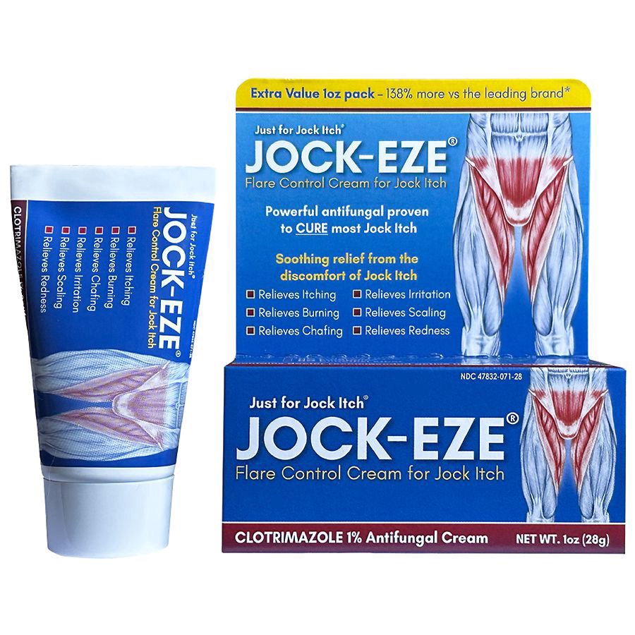 slide 4 of 5, Jock-Eze Flare Control Cream for Jock Itch Antifungal Cream Extra Value Pack 1 oz, 1 oz