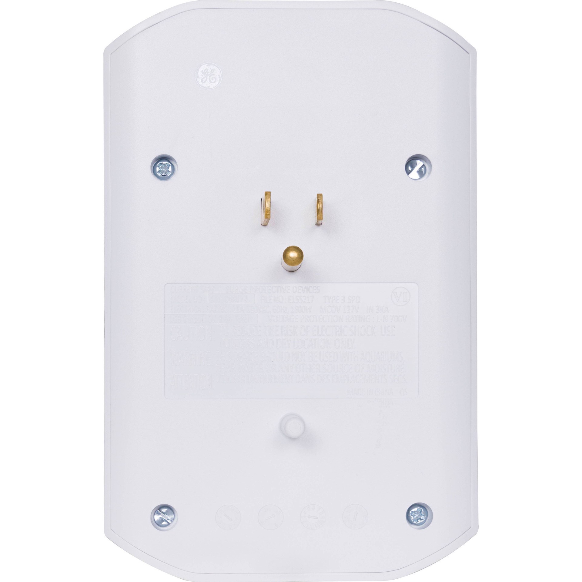 slide 6 of 11, GE 5-Outlet Tap 2 USB Ports White, 1 ct