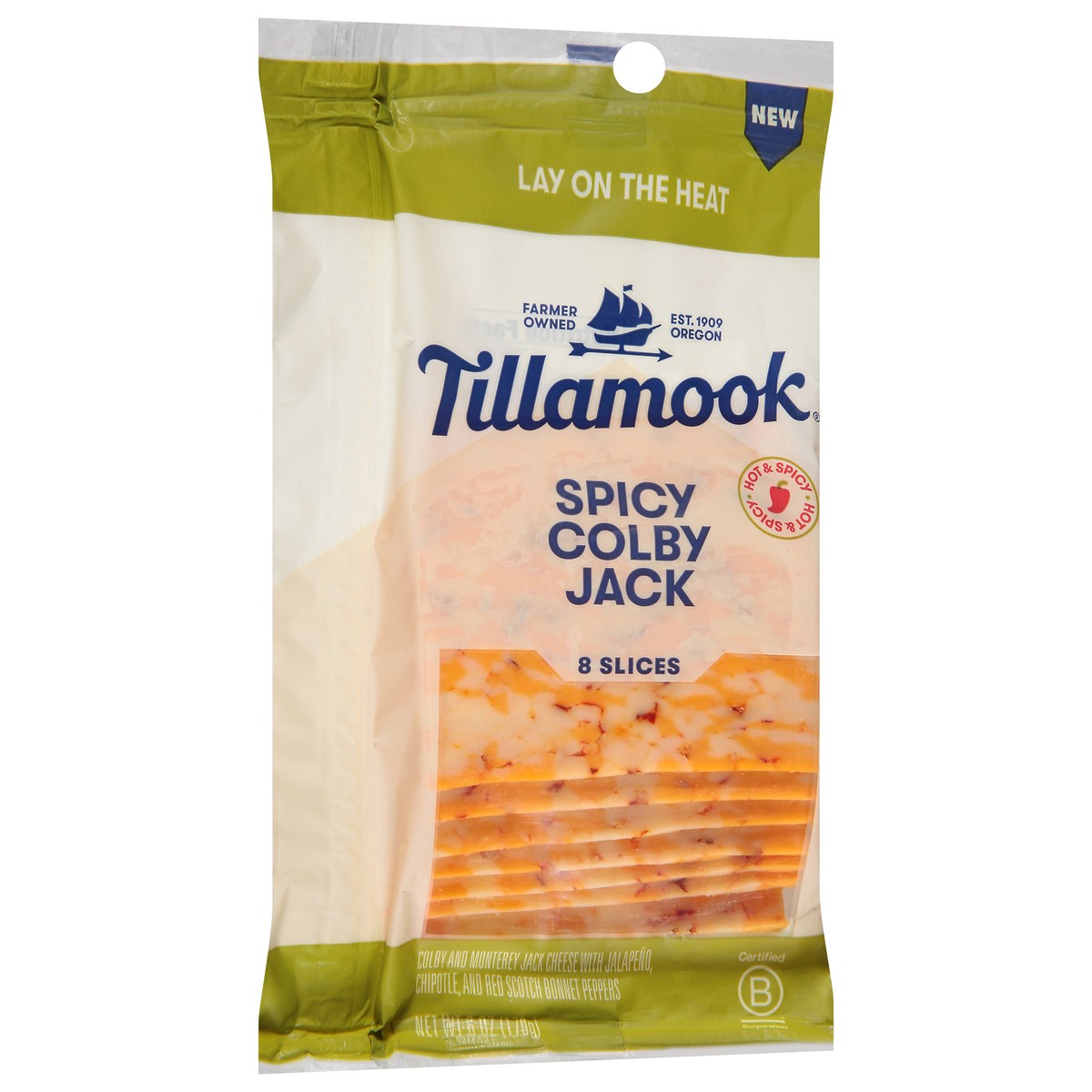slide 10 of 15, Tillamook Spicy Colby Jack Cheese Slices - 6 oz, 6 oz